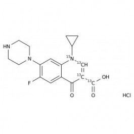 13C3,15N-Ciprofloxacin hydrochloride